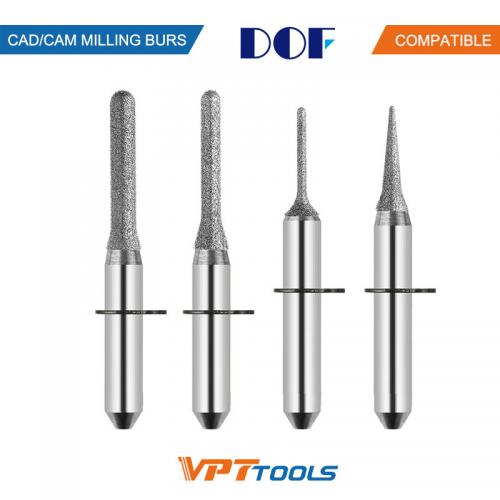 DOF glass ceramic milling burs